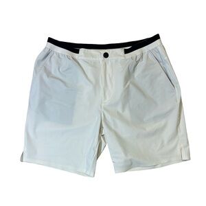 Greyson mens 35 white polyamide blend performance golf shorts